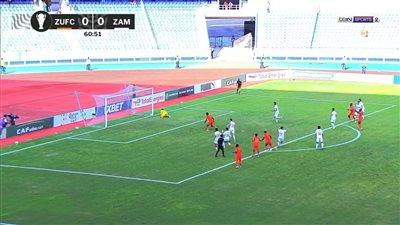 أمين هيفر يحرز الهدف الأول لزيسكو الزامبي في مواجهة الزمالك بالكونفدرالية