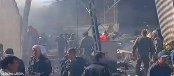 مصرع 4 جراء تحطم مروحية في سوق للخضار بإيران