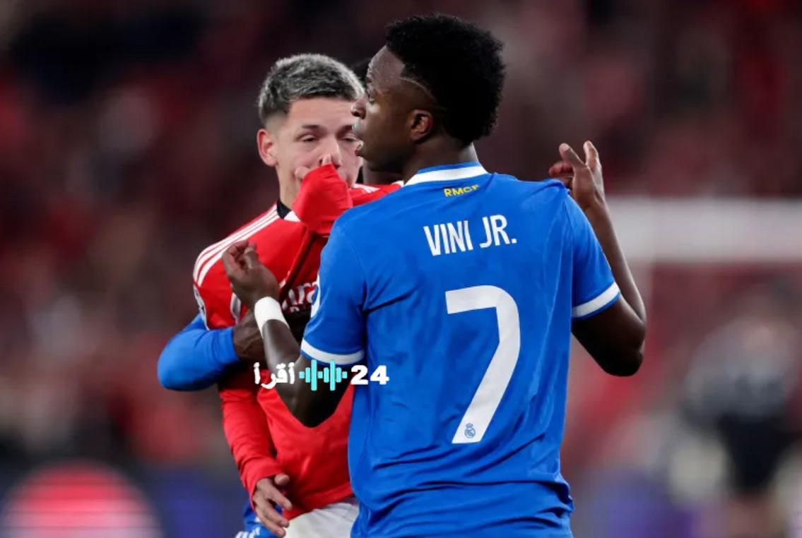 فينيسيوس يوجه رسالة قوية ضد العنصرية وبنفيكا يرد بتصريح مثير