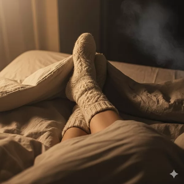 «هل هي عادتك المفضلة أم خيار عليك مراجعته؟» الجوارب الليلية: سر الدفء المريح أم خطأ صحي يهدد جودة نومك؟