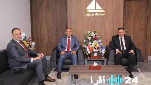 «تعاون مشترك» محافظ دمياط يلتقي رئيس جامعة دمياط ويتلقى تهنئة توليه المهام الجديدة