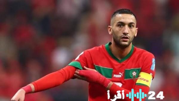 حكيم زياش يعبر عن رفضه لقرارات التحكيم في مباراة الوداد ومانيما في إفريقيا