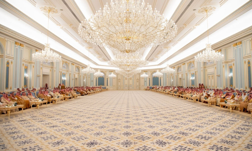 ولي العهد يترأس استقبال تهاني رمضان في قصر اليمامة