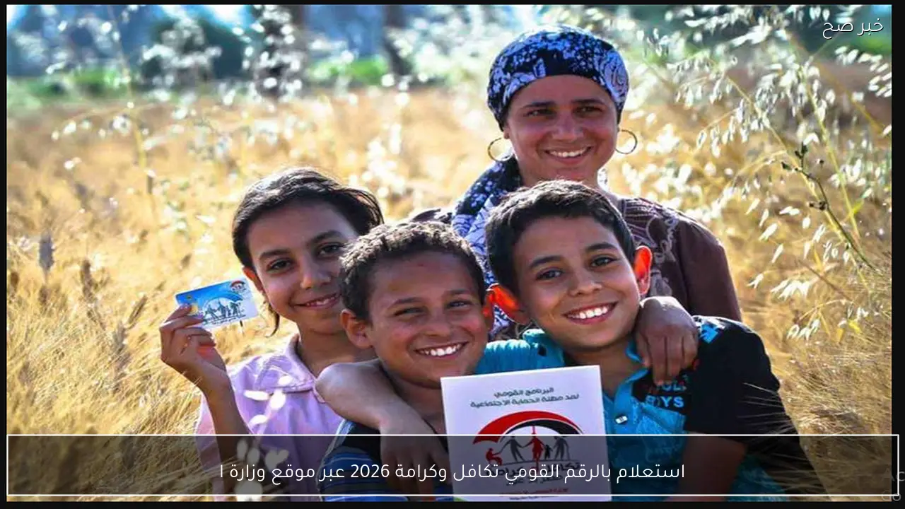 استعلام عن معاش تكافل وكرامة 2026 باستخدام الرقم القومي من خلال موقع وزارة التضامن الاجتماعي