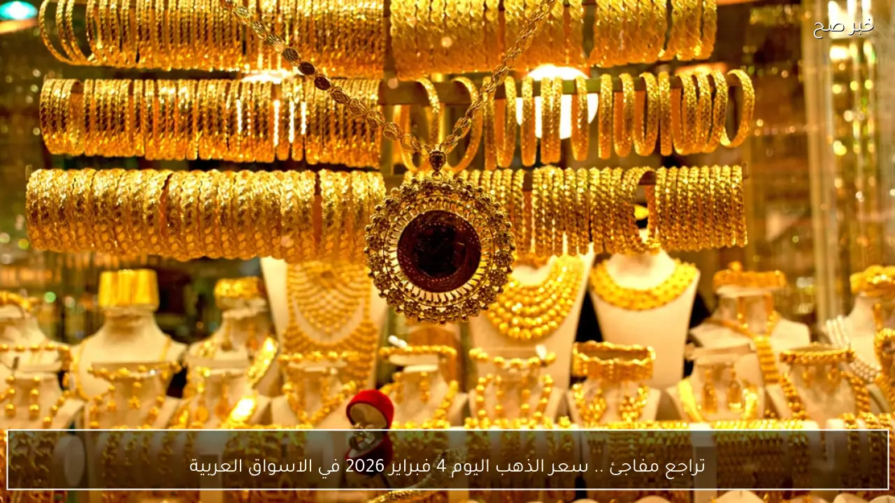 سعر الذهب يشهد تراجعاً غير متوقع في الأسواق العربية اليوم 4 فبراير 2026