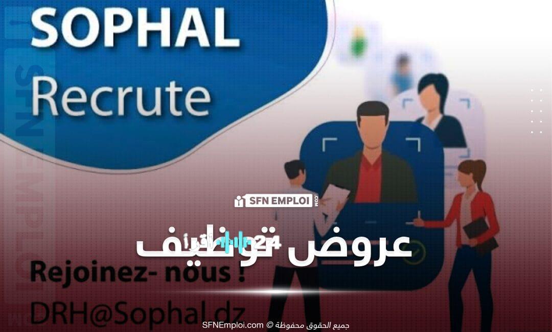 SOPHAL SPA تعلن عن فرص توظيف ضخمة تشمل 17 ولاية
