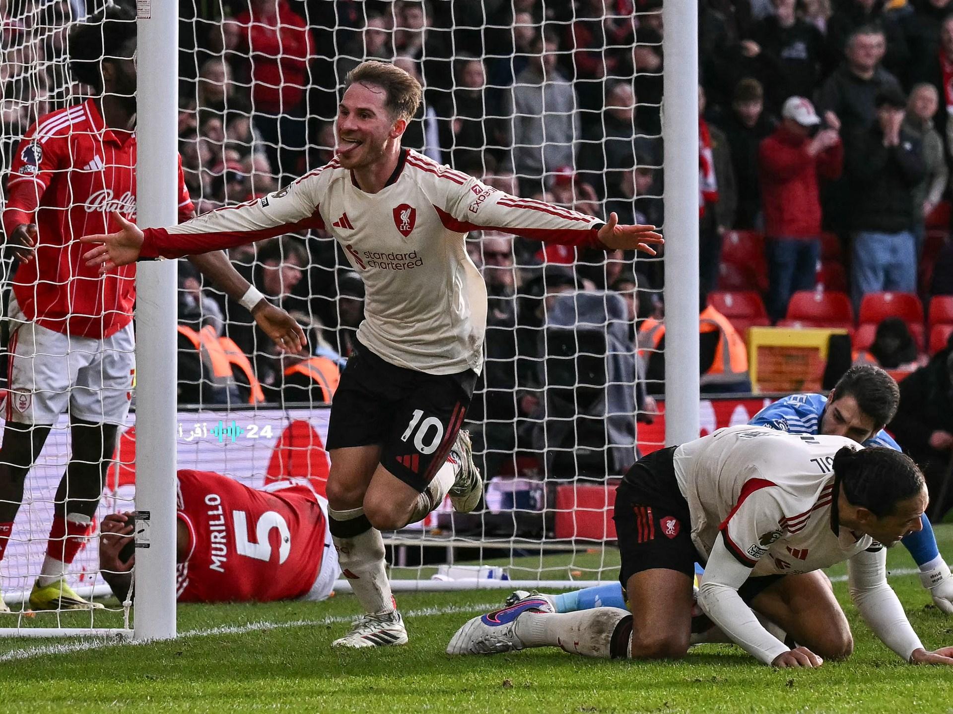 الدوري الإنجليزي ماك أليستر يحسم فوز ليفربول القاتل وأرسنال يكتسح توتنهام برباعية مثيرة