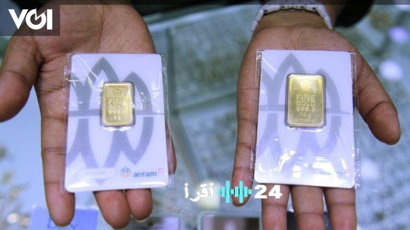 انخفاض سعر الذهب في Antam بمقدار 7000 روبية ليستقر عند 2.947 مليون روبية للغرام