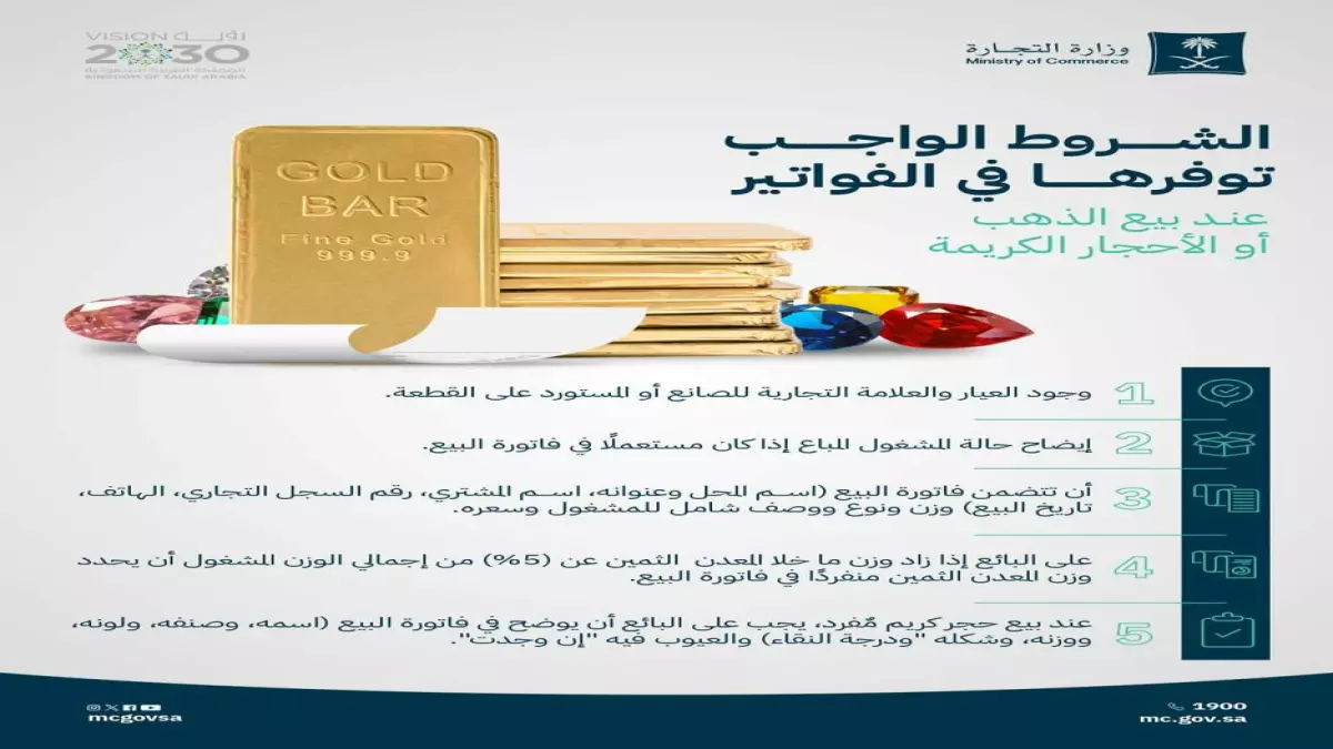 شروط جديدة من وزارة التجارة تُغير معالم سوق الذهب مع بدء تنفيذ قرار صارم اليوم