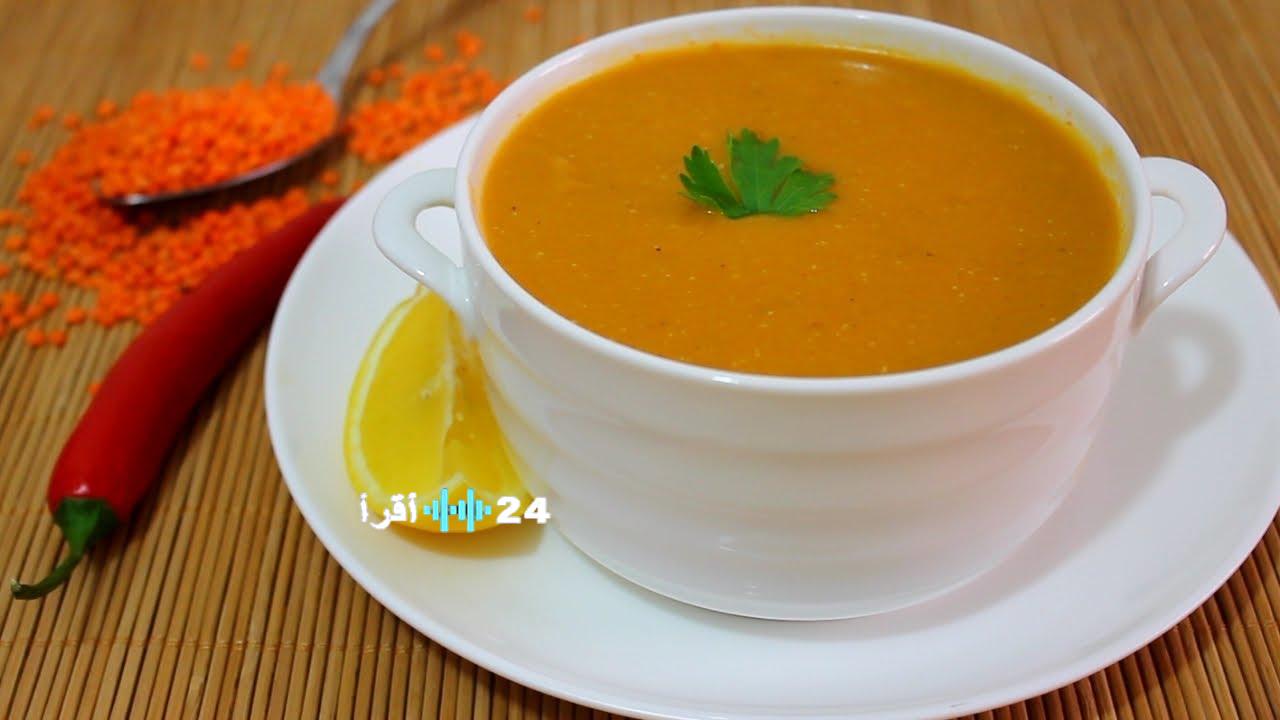 بالمكونات والمقادير.. طريقة عمل شوربة العدس بالتفصيل وخطوات العدس بالشعرية