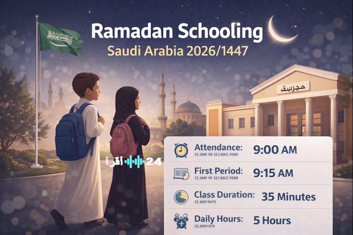 وزارة التعليم عاجل: مواعيد الحصة الأولى في شهر رمضان 1447