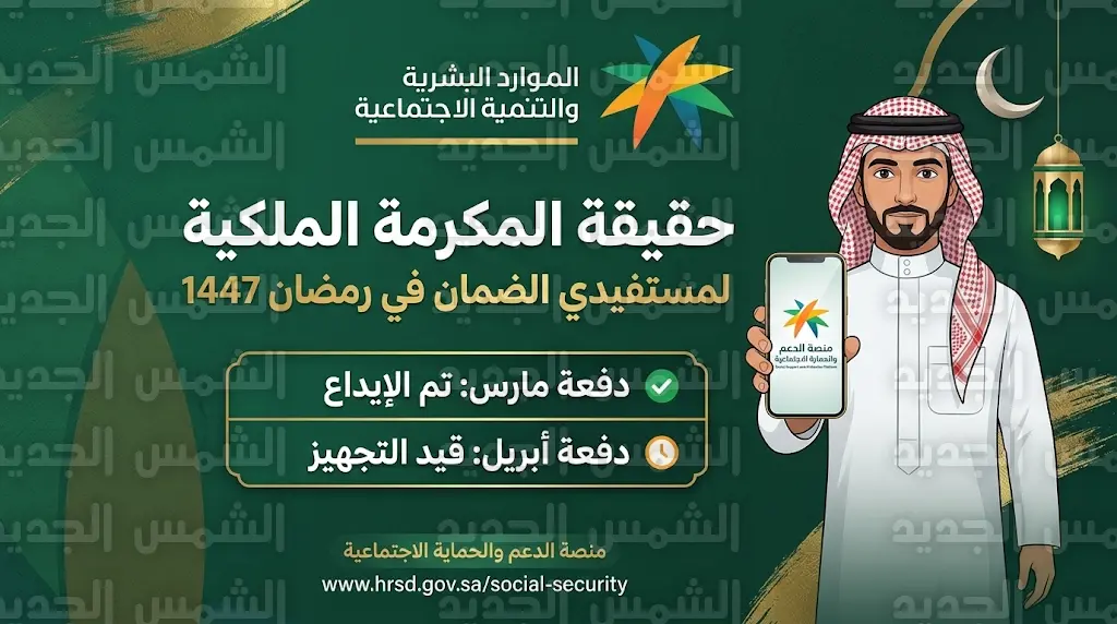 الموارد البشرية تؤكد عدم صدور أمر ملكي بزيادة جديدة لمستفيدي الضمان الاجتماعي المطور خلال شهر رمضان 1447