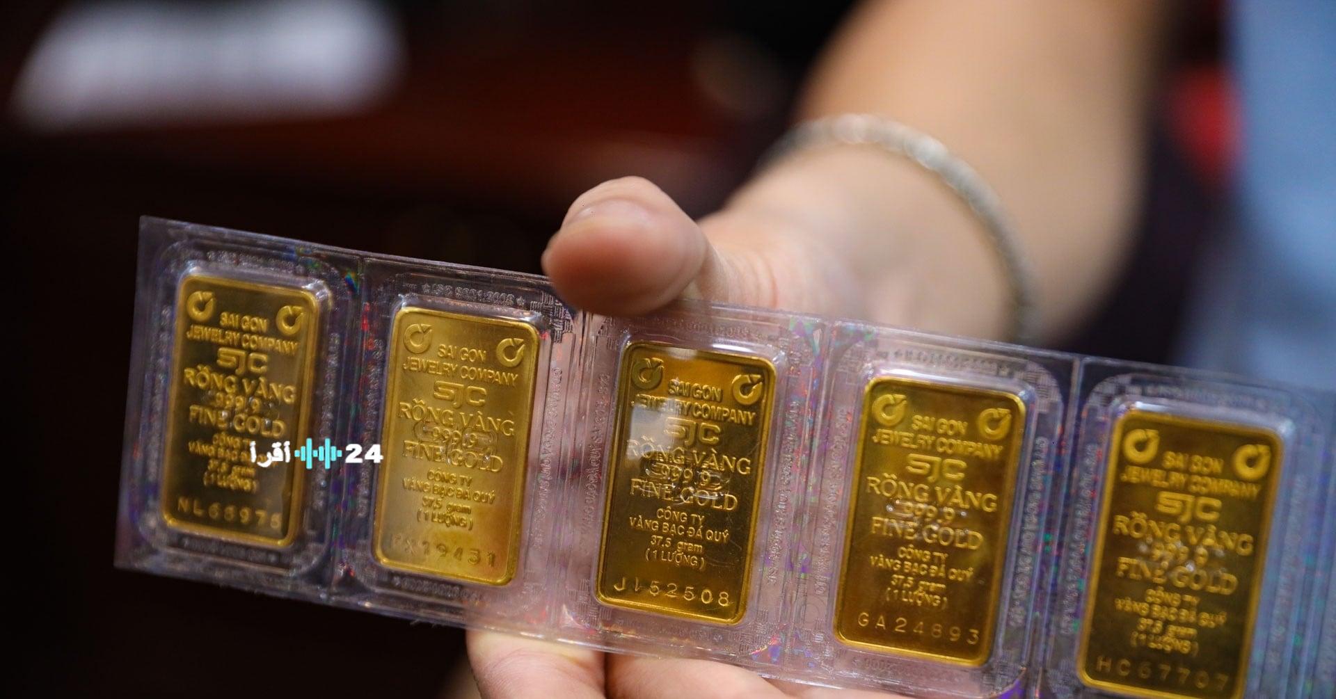 استمرار تراجع أسعار الذهب اليوم 20 مارس 2026 في شركة SJC بملايين الدونغ للأونصة