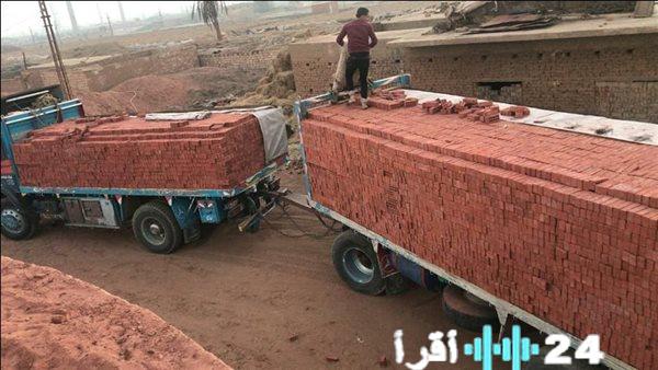 أسعار الطوب والزلط تسجل 1550 جنيهًا في السوق اليوم