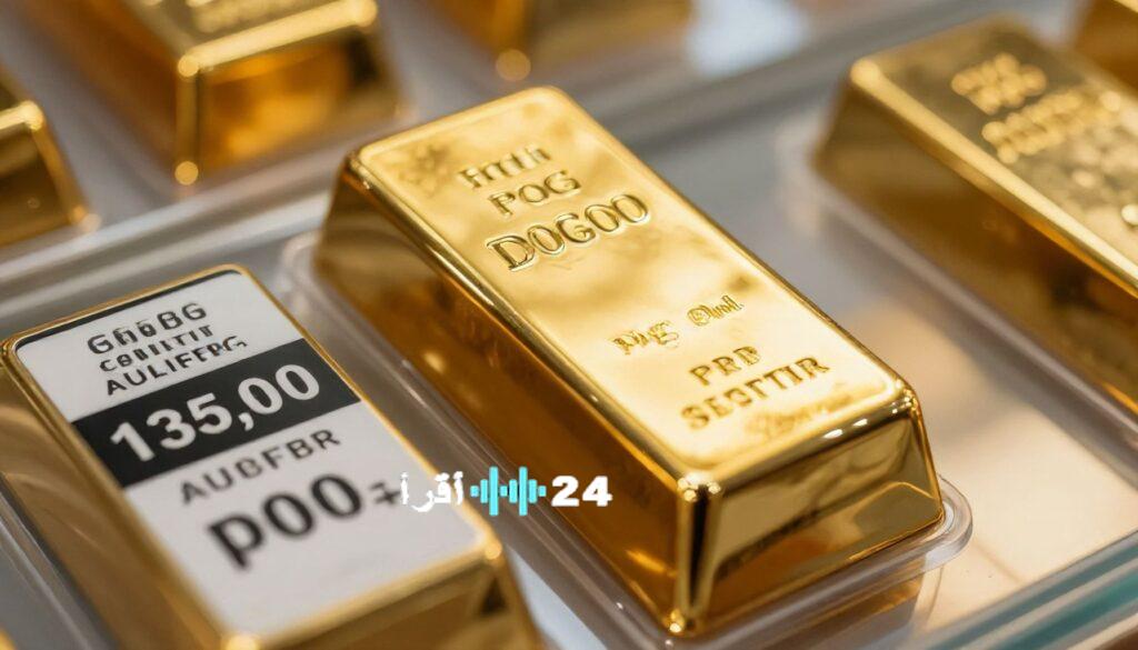 ارتفاع سعر سبيكة الذهب 50 جرامًا إلى 135 ألف جنيه في السوق المصري اليوم