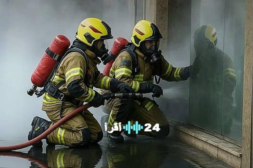 تمكن رجال الإطفاء من إخماد حريق الفجيرة اليوم