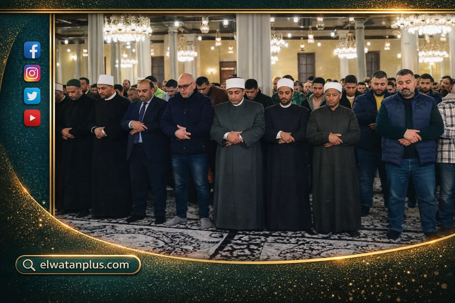 آلاف المصلين يحتفلون بالليلة الثالثة عشرة من رمضان في الجامع الأزهر