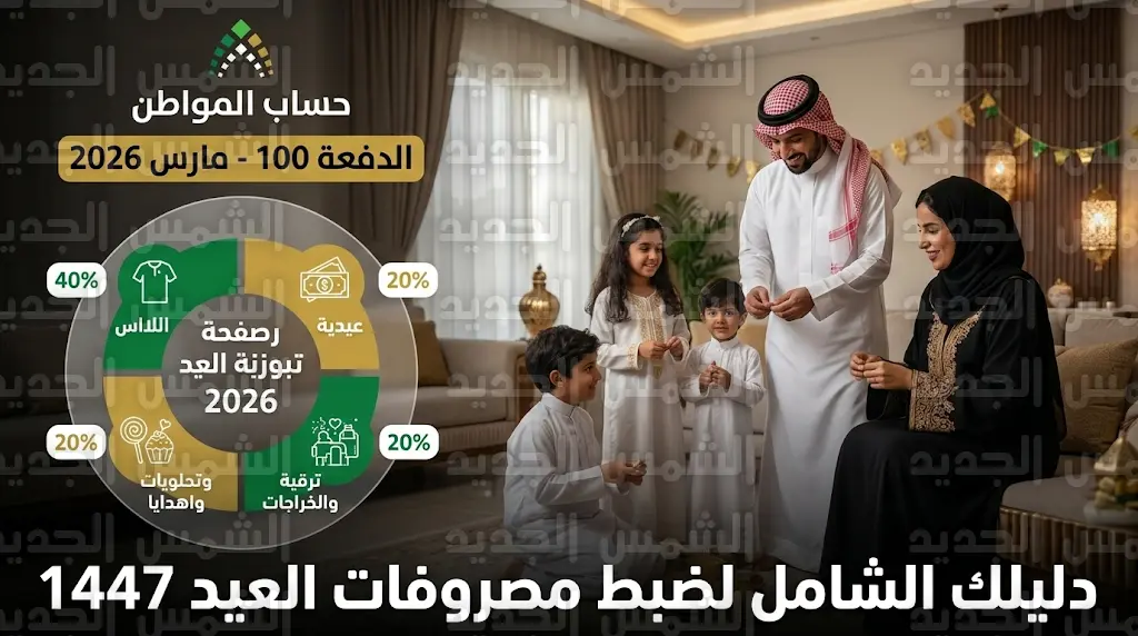إيداع الدفعة المئوية من حساب المواطن اليوم وموعد صرف خطة إدارة ميزانية عيد الفطر 2026 في السعودية
