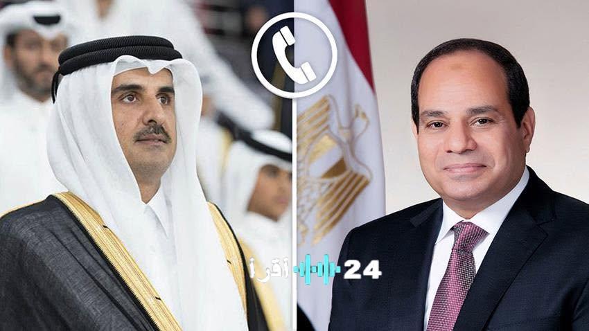 السيسي يؤكد دعم مصر القوي لقطر ويشدد على أهمية التعاون الإقليمي لحماية الأمن والاستقرار في الخليج