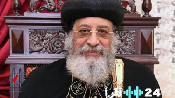 البابا تواضروس يودع الراهب القمص حنانيا الأورشليمي في وداع مهيب بالكنيسة