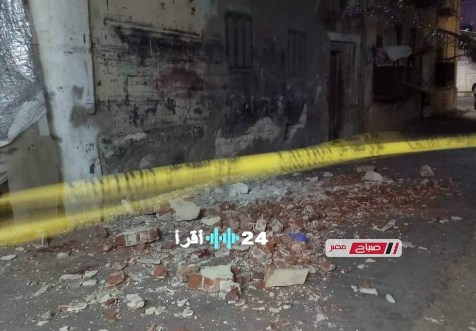 انهيار أجزاء من عقار بشارع القاضي الفاضل في حي غرب الاسكندرية يثير مخاوف الأمان والتحقيقات الجارية