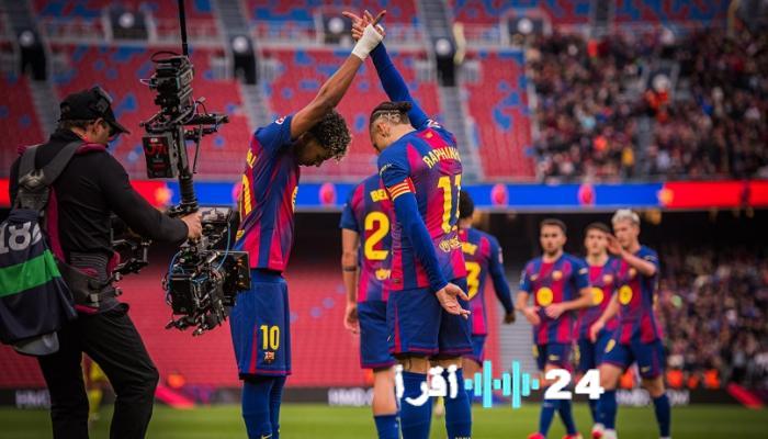 برشلونة يسعى لتحقيق إنجاز غير مسبوق بالحصول على 100 نقطة في الدوري الإسباني