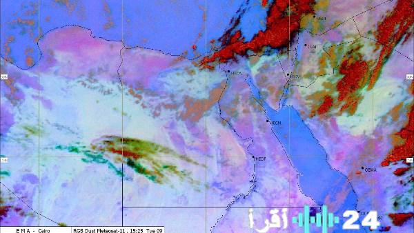 تغيرات جوية مصحوبة بأمطار ورياح مثيرة للأتربة تسيطر على نهاية شهر رمضان