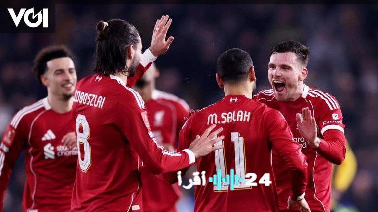 ليفربول يضمن التأهل إلى ربع نهائي كأس الاتحاد بعد فوزه على وولفز بثلاثة أهداف مقابل هدف واحد