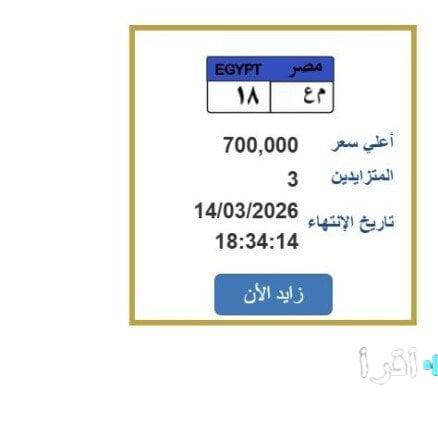 مزايدة نارية على لوحة سيارة فريدة بسعر يناهز 700 ألف جنيه وكيفية المشاركة فيها