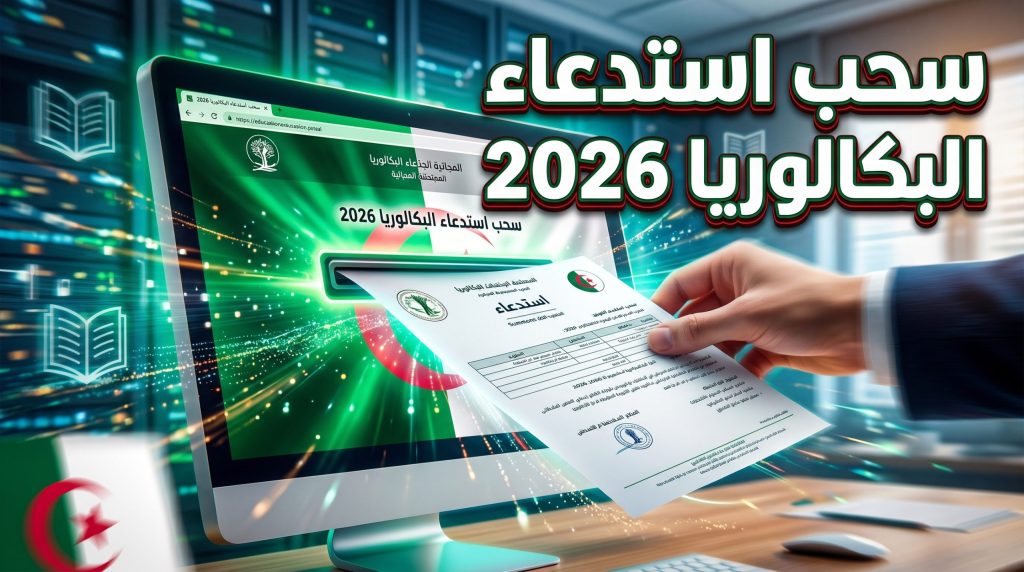 الدليل الشامل: خطوات سحب استدعاء البكالوريا 2026 عبر موقع bac.onec.dz الرسمي